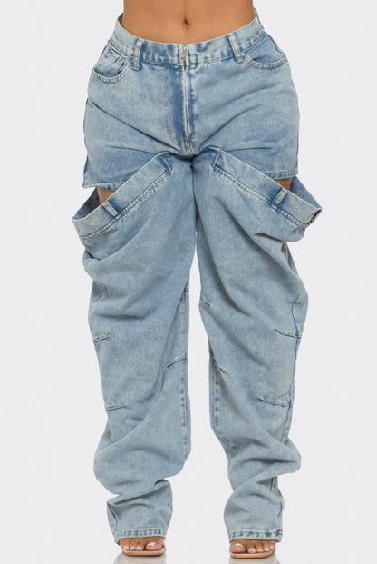 Don't Get It Twisted Baggy Open Side Jeans
